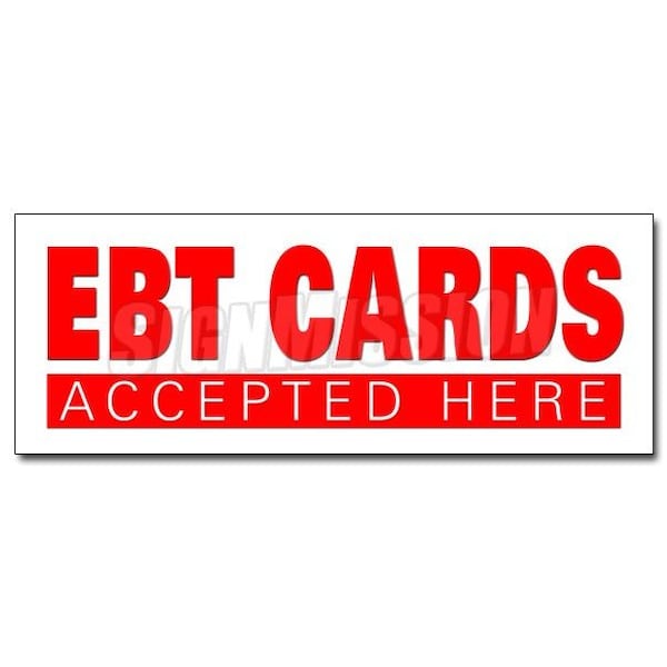 Signmission EBT CARDS DECAL sticker welfare bank cards Electronic